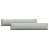 Sofa Pillows 2 pcs Light Grey 200 x 40 cm Corduroy Fabric 42013885