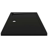 Rectangular ABS Shower Base Tray Black 70x100 cm 148915