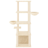 Cat Tree with Sisal Scratching Posts Cream 147 cm 171780