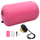 Inflatable Gymnastic Roll with Pump 100x60 cm PVC Pink 92712