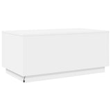 Coffee Table with LED Lights White 90x50x40 cm 839875