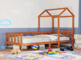 Day Bed Set 2 pcs Wax Brown Solid Pine Wood 3422707