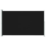 Patio Retractable Side Awning 180x300 cm Black 313399