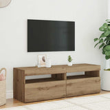 TV Cabinets with LED Lights 2 pcs Artisan Oak Engineered Wood 856312