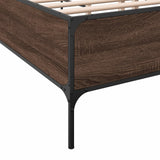 Bed Frame without Mattress Brown Oak 150x200 cm King Size 3279796