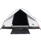 Camping Tent Dome 4-Person White Blackout Fabric Waterproof 94702