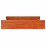 Bed Drawers 2 pcs Wax Brown Solid Wood Pine 847168