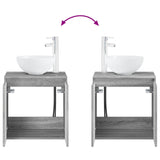 Bathroom Furniture Set 2 pcs Grey Sonoma Engineered Wood 3404030