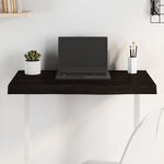 Table Top Dark Brown 80x50x cm Treated Solid Wood Oak 3156421