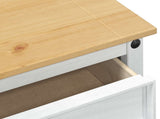 Console table with Drawer White 73 x 35 x 73 cm Solid Pine Wood 42024944