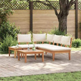 Garden Sofa Set 4 pcs Brown and Cream 3356864