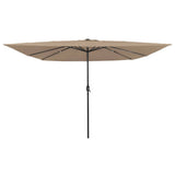 Garden Parasol Taupe 295 x 295 x 245 cm Polyester and Steel 42003663