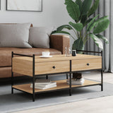 Coffee Table Sonoma Oak 99x50x50 cm Engineered Wood 833961