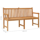Garden Bench Teak Solid Teak Wood 150 cm Sturdy Garden Bench 316623