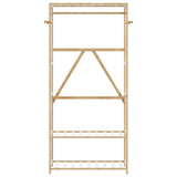 Clothes Rack with Shelves 80x40x175 cm Bamboo 4008922