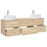 Bathroom Cabinet Set 3 pcs Sonoma Oak 62.5 x 44.5 x 50 cm 3405869