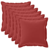 Cushion Cover 6 pcs HOUTEN Wine Red 80 x 80 cm Polyester 921742