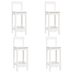 5 Piece Bar Set White Solid Wood Pine 3124743