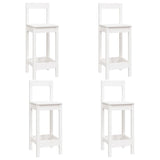 5 Piece Bar Set White Solid Wood Pine 3124743