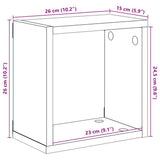 Wall Cube Shelves 4 pcs White 26x15x26 cm 807026