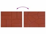 Stepping Stone 6 pcs Red 40.5 x 40.5 x 2 cm Rubber 42030073