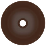 Bathroom Sink Ceramic Dark Brown Round 146984