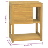 Bathroom Cabinet 60x40x75 cm Solid Wood Teak 338237