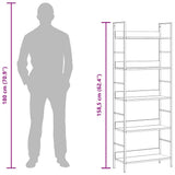 288227 5-Layer Book Shelf Oak 60x27,6x158,5 cm Engineered Wood