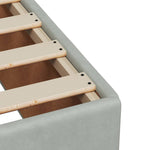 ZNTS Box Spring Bed with Mattress Light Grey 90x200 cm Velvet 3286204