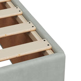 ZNTS Box Spring Bed with Mattress Light Grey 90x200 cm Velvet 3286204