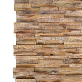 3D Wall Cladding Panels 10 pcs 1.01 m Solid Teak Wood 326177