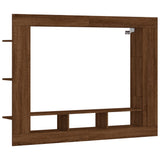 TV Cabinet Brown Oak 152x22x113 cm Engineered Wood 833729