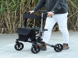 4 Wheel Rollator with Seat and Back, Folding Mobility Walker with Carry Bag, Adjustable Height, Dual T3398P344117