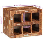 Wine Rack Wall-mounted Brown 44 x 30 x 35 cm Solid reclaim wood 4104574