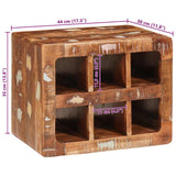 Wine Rack Wall-mounted Brown 44 x 30 x 35 cm Solid reclaim wood 4104574