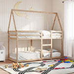 ZNTS Bunk Bed without Mattress 90x190 cm Single Solid Wood Pine 3282087