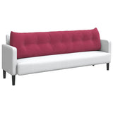 Back Pillow Wine Red 200 x 24 x 50 cm Velvet 42014608