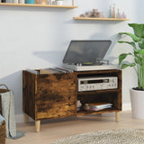 Record Cabinet Smoked Oak 84.5x38x48 cm Engineered Wood 831946