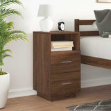 ZNTS Bedside Cabinet with 2 Drawers Brown Oak 36x36x68 cm 858590