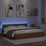 Bed Frame Artisan Oak 180 x 200 cm Engineered Wood 3403596