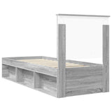 Bed Frame Grey Sonoma 75 x 190 cm Solid Pine Wood 3411078