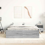 Bed Frame without Mattress Grey Sonoma 160x200 cm 3203878