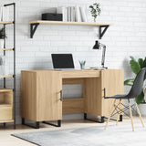 Desk Sonoma Oak 140x50x75 cm Engineered Wood 829575