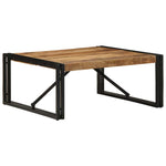 ZNTS Coffee Table 80x80x35 cm Solid Rough Wood Mango 4016670