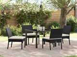 Garden Dining Set 5 pcs Cream Powder-Coated Steel 3379220