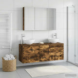 Bathroom Furniture Set 4 pcs Smoked Oak 3406747