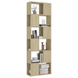 Book Cabinet Room Divider Sonoma Oak 60x24x186 cm Engineered Wood 809101