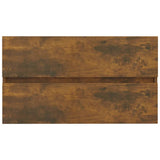 Sink Cabinet Smoked Oak 80x38.5x45 cm Engineered Wood 815651