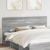 Headboard with Headboard Grey Sonoma 200 cm Engineered wood 887721