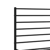 Metal Bed Frame without Mattress with Headboard Black 193x203cm 352325